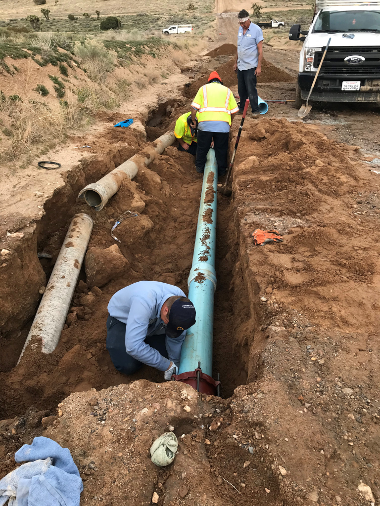 Water & Sanitation installing a new pipeline