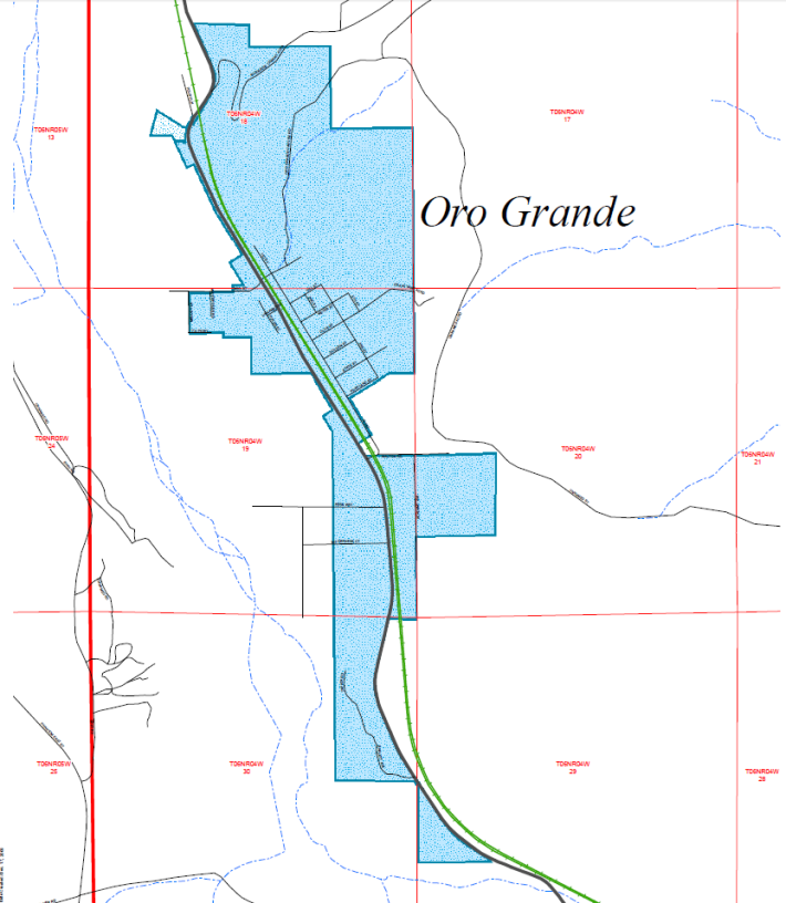 Oro Grande District Boundary Map