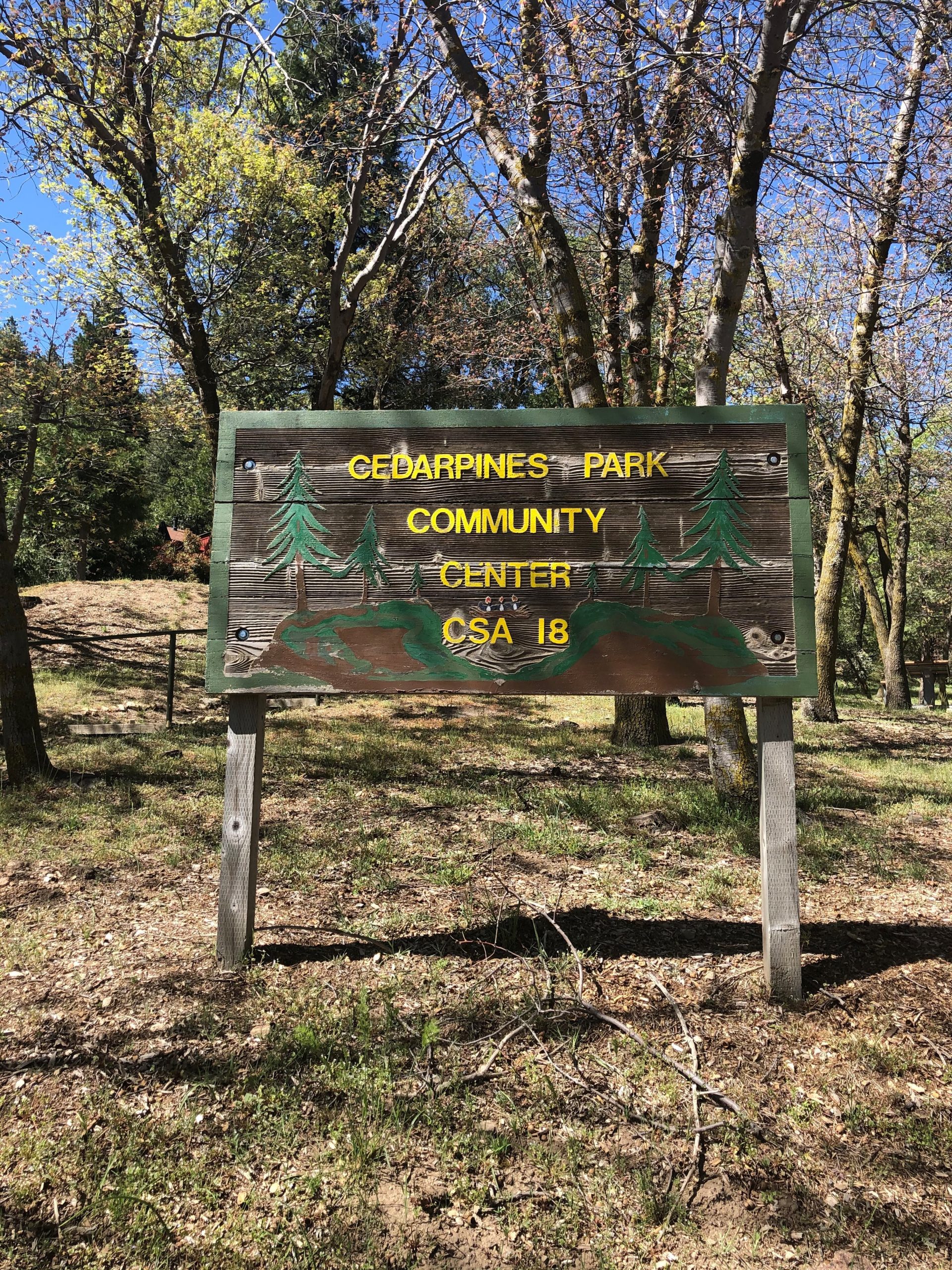 Cedar Pines Park Sign