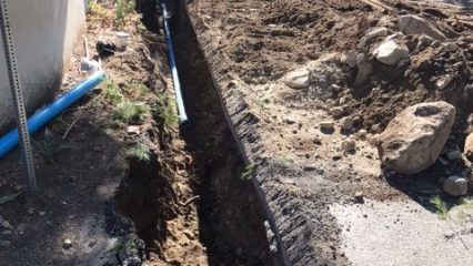 Lytle Creek new pipe being laid