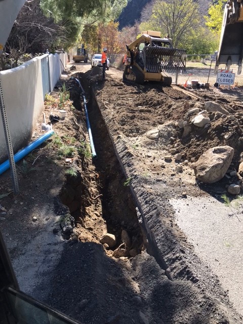 Lytle Creek new pipe being laid
