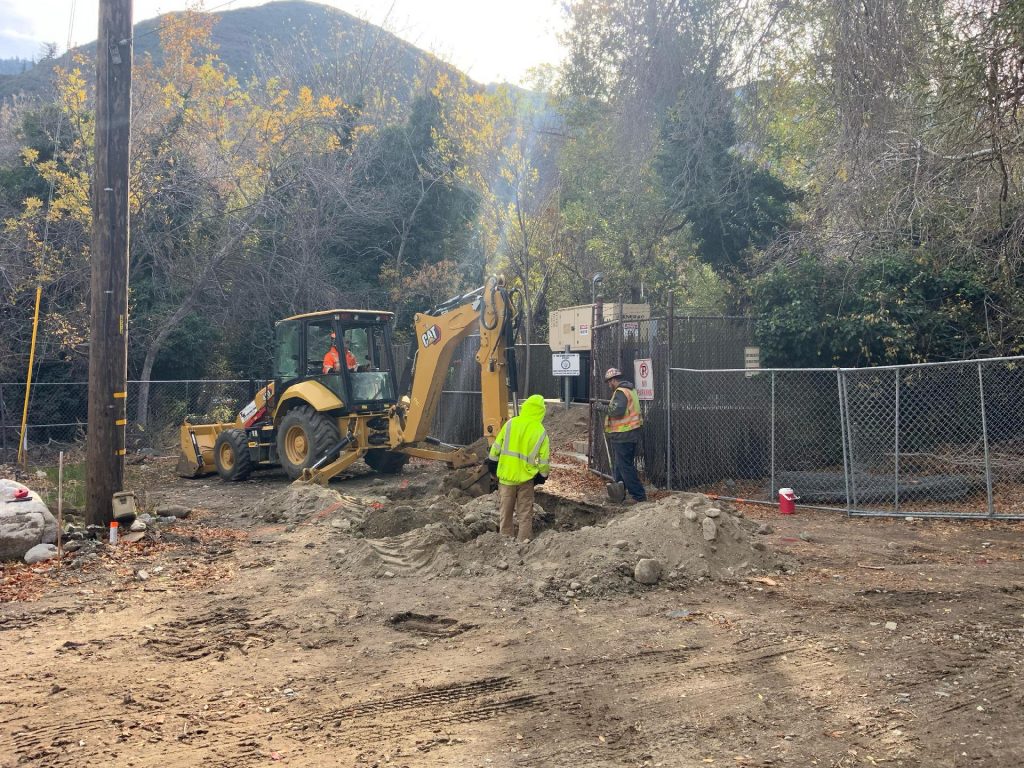 Lytle Creek digging out ground