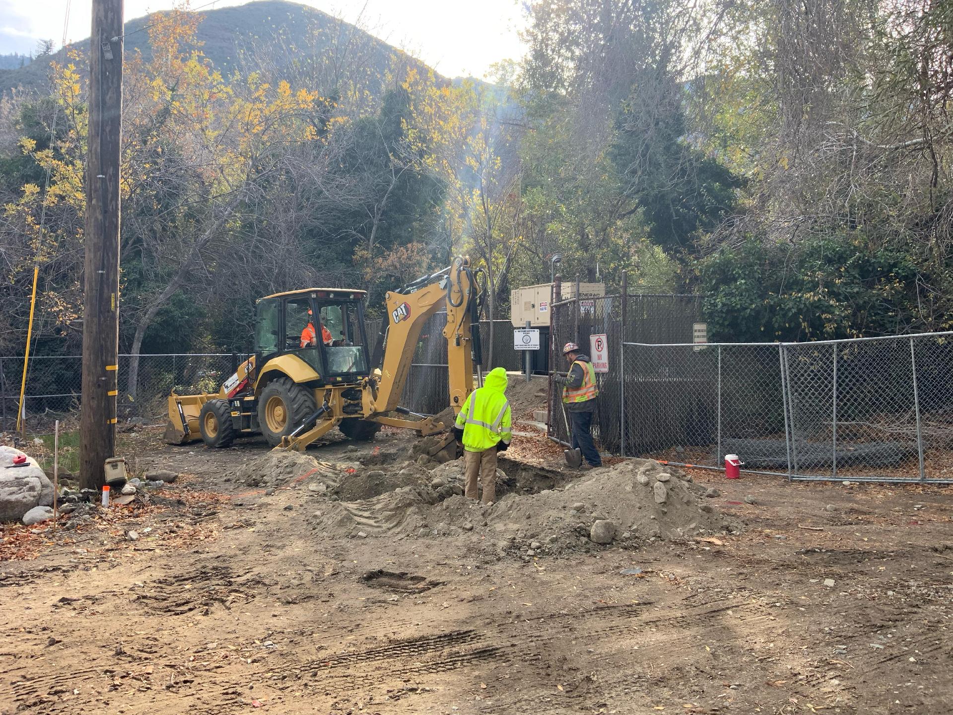 Lytle Creek digging out ground